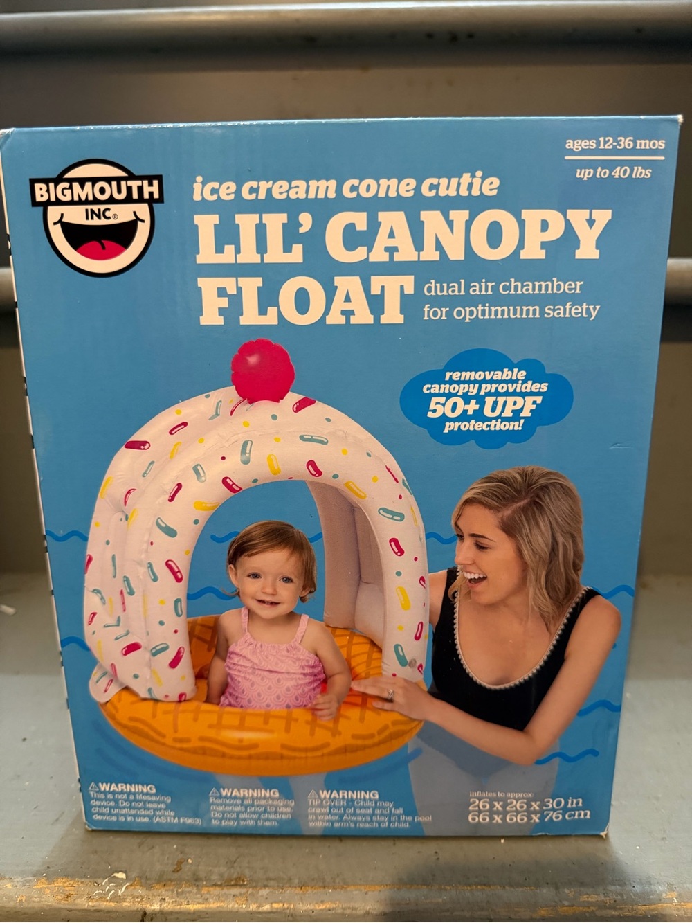 Lil' Canopy Float - Ice Cream Cone Cutie with 50+ UPF, Brand NEW!